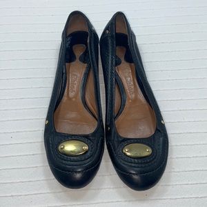 Authentic Chloe Leather flats slip on Shoes Size 37.5